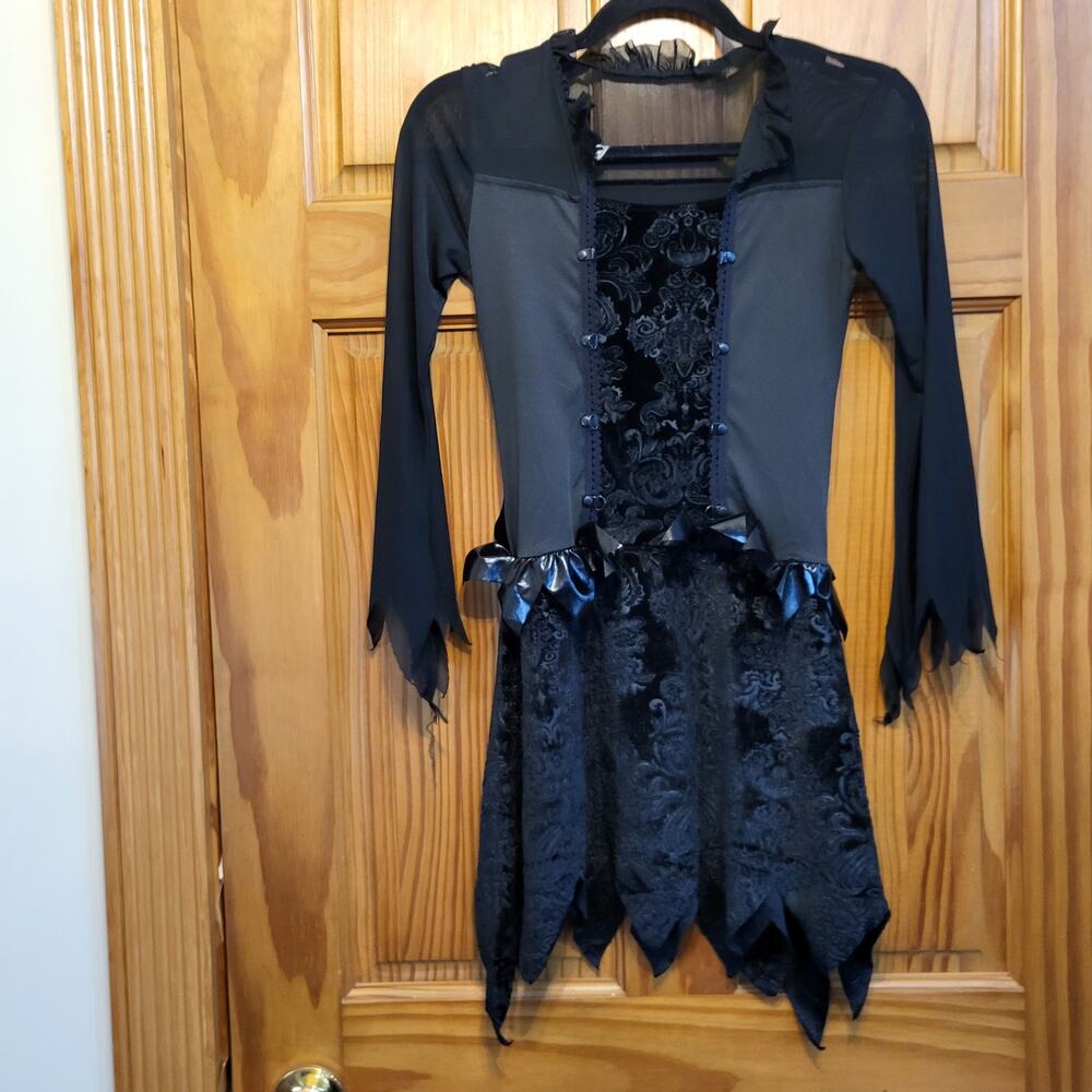 Halloween Costume Spooktacular Creations Black Witch Costume Girls sz XL